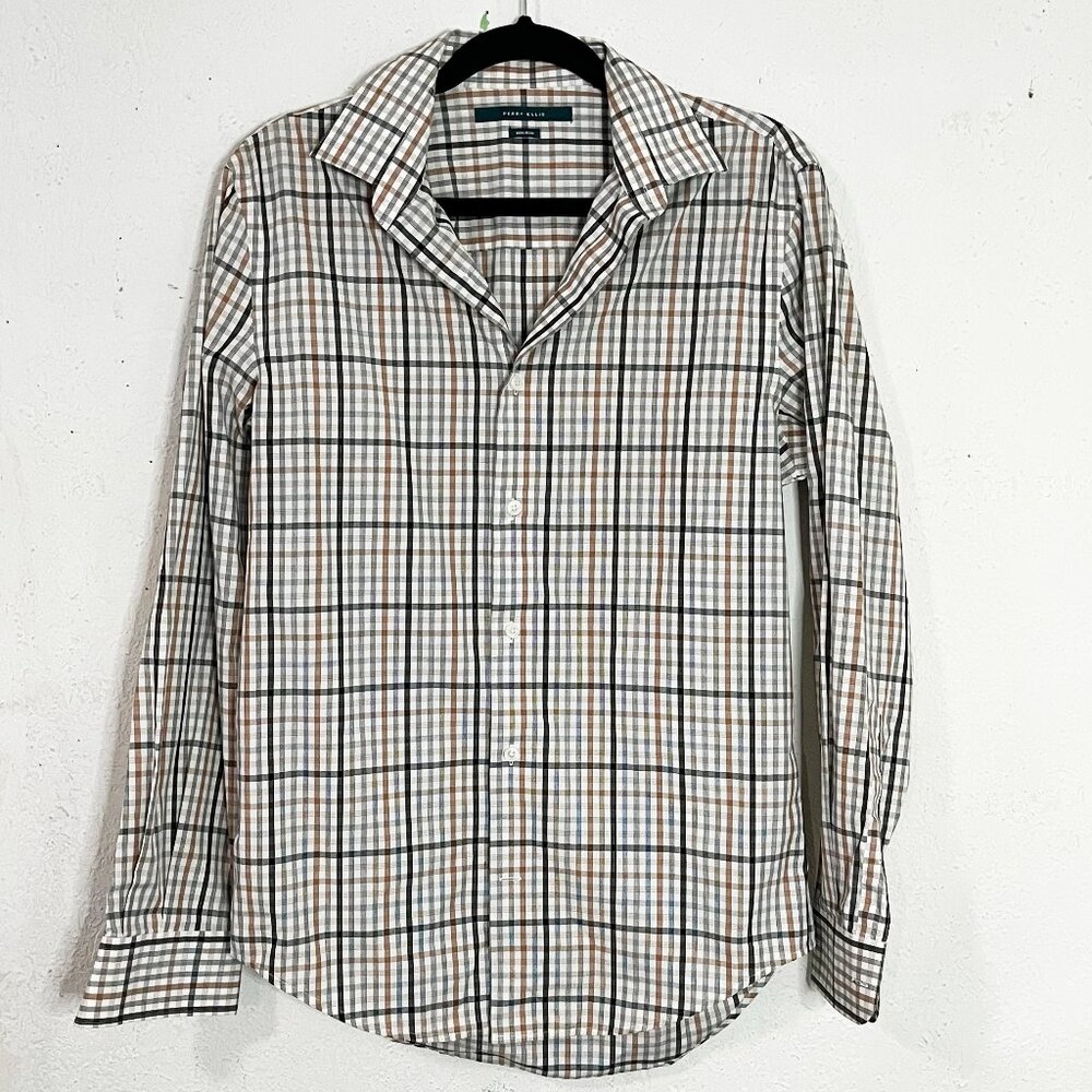 Perry Ellis Men's Plaid Button Down Size‎ Small